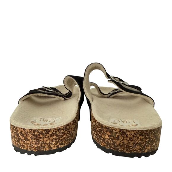 C&C California Women's Black Zoe Sherpa Adjustable Strap Sandals size 10 - Picture 4 of 7
